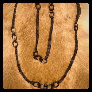 Vera Wang Long Gunmetal Chain